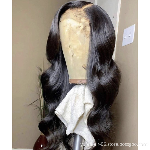 100% Brazilian Virgin Human Hair Transparent Swiss Lace Wig HD Body Wave Lace Front wigs for Black Women human hair wigs